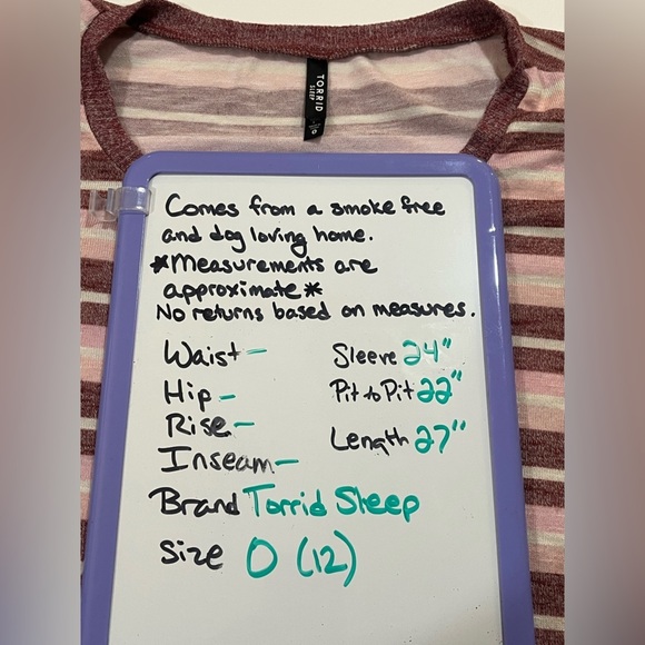 Torrid sleep top size 0 (12) EUC - Picture 6 of 7